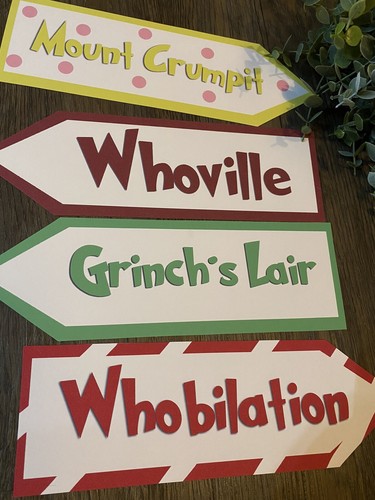 Juego de 4 flechas de decoración de fiesta The Grinch decoración de casa decoración de Navidad - Imagen 4 de 7