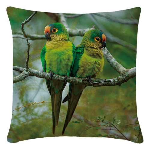 18" Oil Painting Lovely Animal Parrot Cute Birds Pillow Covers Sofa Cushion Case - Picture 19 of 44