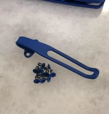 Bugout Blue Titanium Pocket Clip & Stainless Screw Set For Benchmade Bugout 535