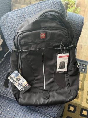 Swiss Tech Unisex Adult Banded Backpack Black, for School/Work NWT SHIPS FREE