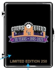 Colorado Rockies Coors Field 30th Anniversary Limited Edition Pin