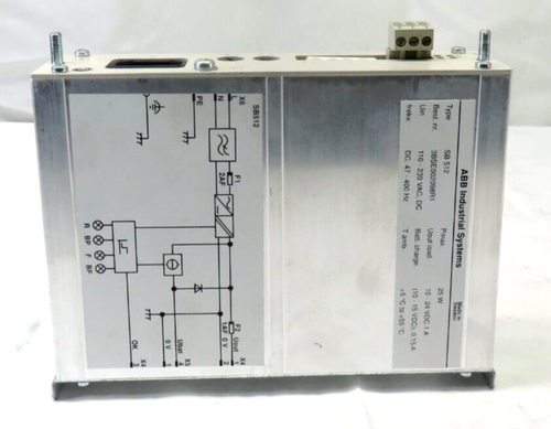 ABB SB512 3SBSE002098R1 Power Supply, FOR PARTS/ REPAIR - Picture 5 of 7