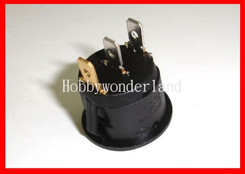 Interruttore bilanciere tondo 23mm colore luce rossa 3 pin 125V 10A interruttore on off parte 6pz - Foto 4 di 4