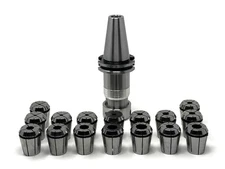 CAT40-ER32 Floating Tap Holder with 16 Tap Collets Inch & NPT #CAT40-ER32T-SET16