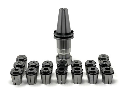 CAT40-ER32 Floating Tap Holder with 16 Tap Collets Inch & NPT #CAT40-ER32T-SET16