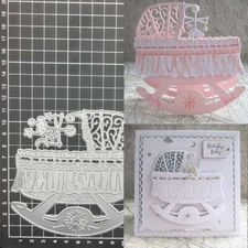 Baby Cradle Metal Cutting Dies Card Making Dies Scrapbooking Embossing Stencils
