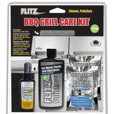 Flitz BBQ Grill Care Kit Metal Polish SS Cleaner /Polish #BBQ 41504