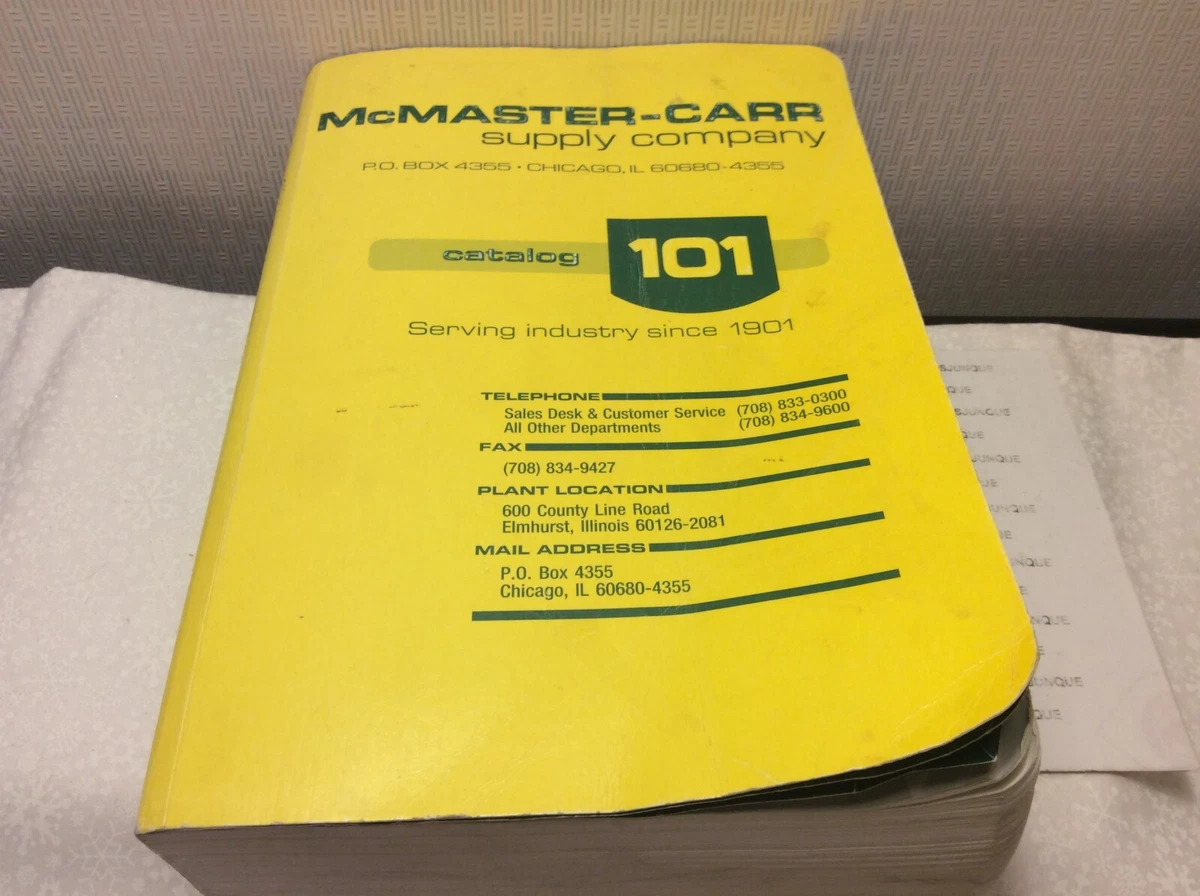 MCMASTER CARR CATALOG 101 Chicago Version RARE Great Price