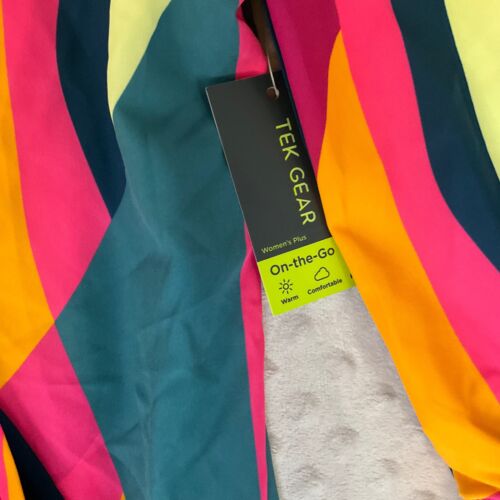 NWT Tek Gear Multi Color Retro Lightweight Track Jacket Zipper Front 2X - Picture 2 of 5