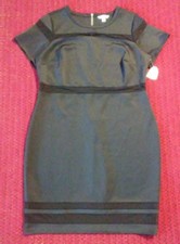 New With Tags Boutique Womens Size 2X Black Polyester Blend Dress