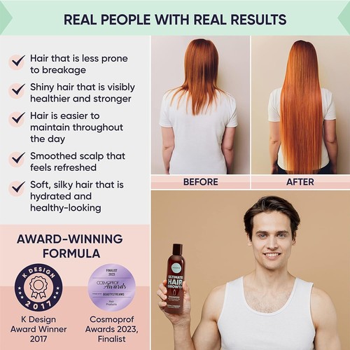 ULTIMATE HAIR GROWTH SHAMPOO + CONDITIONER Biotin Minerals Amino Acids 120ml - Picture 6 of 9
