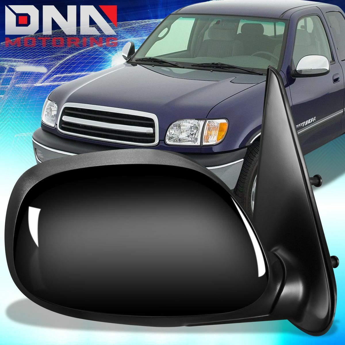For 00-04 Tundra P/U Truck Rear View Door Mirror Power Chrome Cap Right