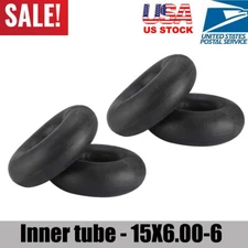 2 Pairs 15X6.00-6 Tire Inner Tube TR-13 Valve for Lawn Mower ATVs Go-Karts