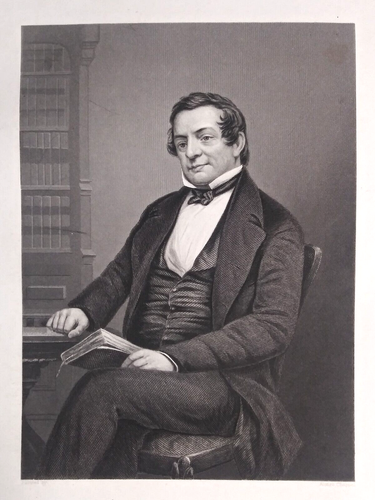 Washington Irving Schriftsteller Stahlstich Antik Portrait Druck um 1850er-1890er - Bild 3 von 5