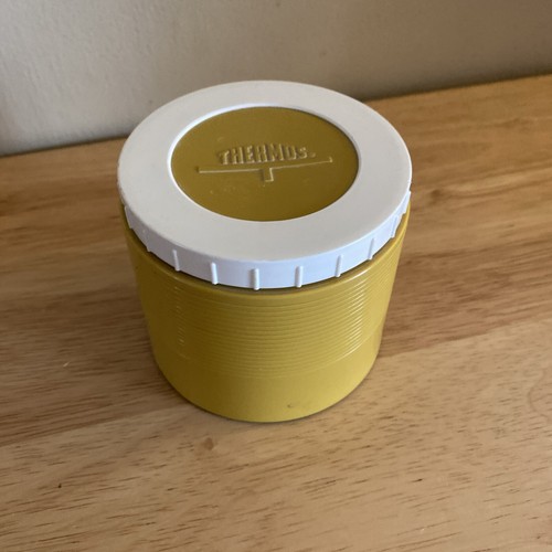 Thermos King Seeley Insulated 8oz Food Jar 1155 Vintage Mustard Yellow Gold