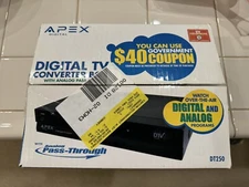 Apex DT250A Digital TV Converter Box with Analog PassThrough - NO REMOTE