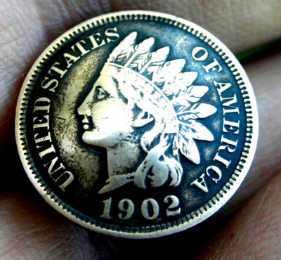 Concho belt leather accessories decoration authentic  Indian Head penny coin