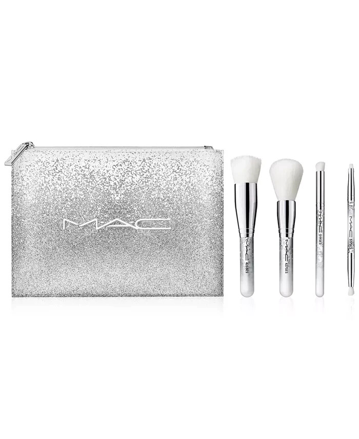 MAC Cosmetics brush of snow essential brush kit-4 PC + Pouch Brand