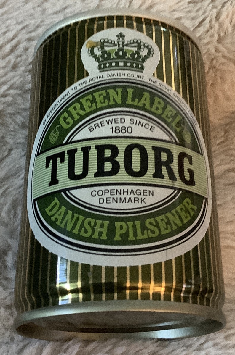 Tuborg Green Label Danish Pilsener 9.6oz Beer Can Copenhagen
