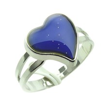 Heart Shaped Color Change Emotion Feeling Mood Ring Finger Ring Adjustable