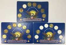 Shell Presidential Collector Coins Set of 3 Boards With 17 Coins 1992