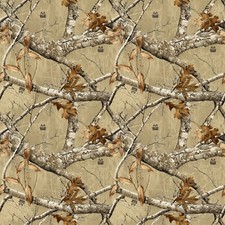 Fleece Realtree Camouflage Trees Leaves Desert Cream Fabric Print BTY A505.43