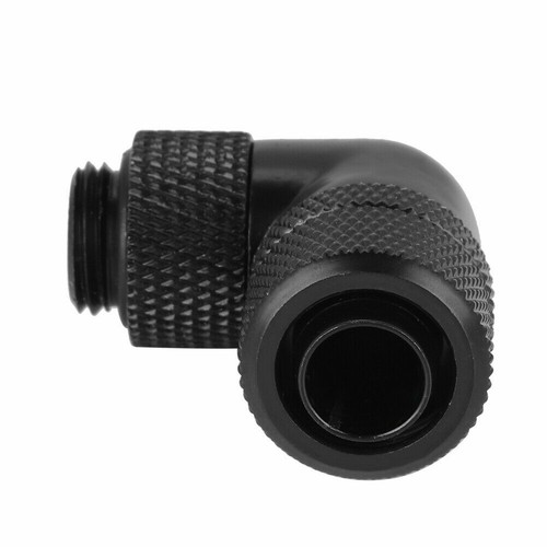 G1/4 Thread PC Water Cooling Fitting Adapter 90°Right Angle Elbow 9.5x12.7 Tube - Afbeelding 2 van 8