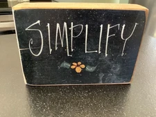 Rustic Primitive Block Art “Simplify”