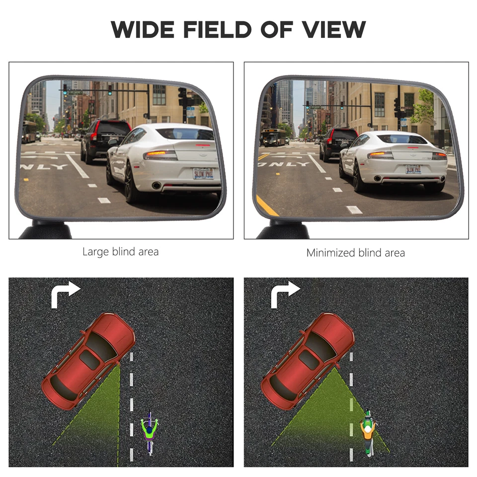 Mirror Set For 1989-1995 Toyota Pickup Manual Folding Textured Black - Image 2 of 4