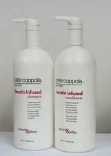 Peter Coppola Keratin Infused Shampoo and Conditioner Smooth & Shiny 32 oz Duo