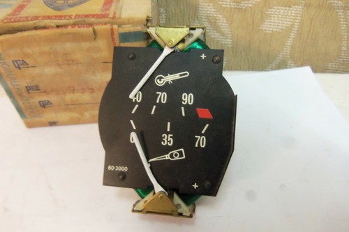 NOS Lancia Water Temperature Oil Pressure GAUGE FULVIA Berlina Sedan # 82273922 - Picture 2 of 3