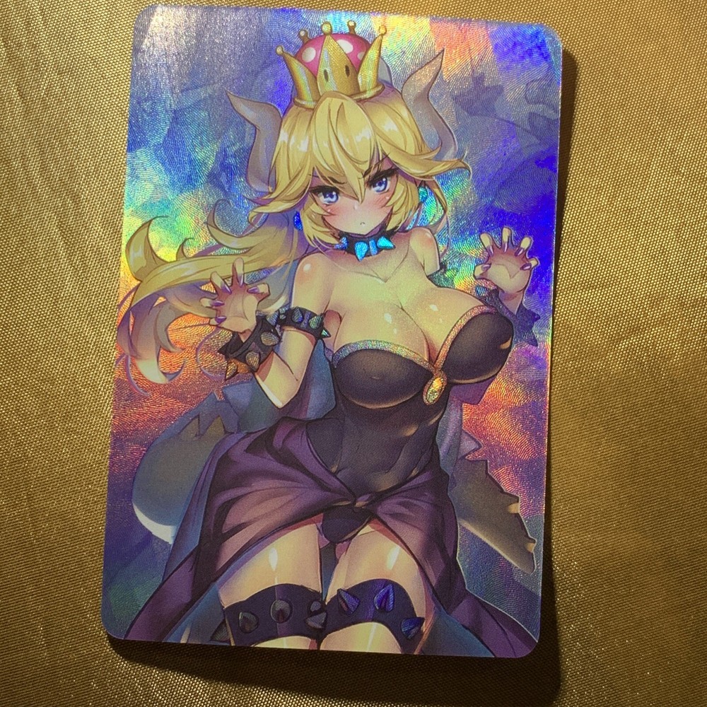 Bowsette Princess Bowser Peach Goddess Anime ACG Doujin Waifu Holo Card