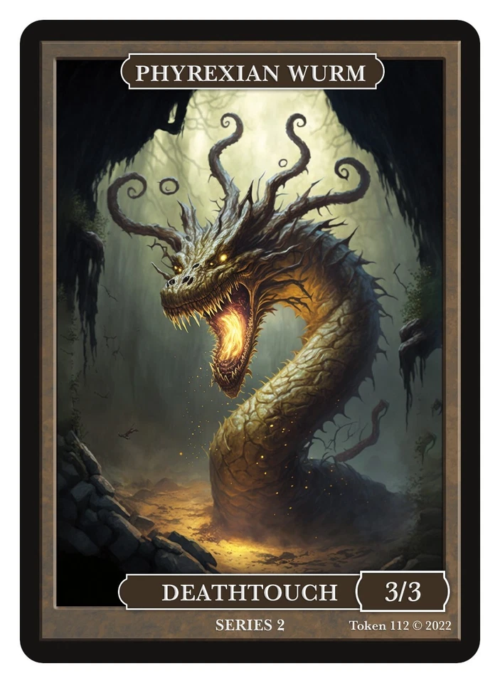 Phrexian Wurm Wurmcoil Engine  Givememana Tokens Series 2 Magic the Gathering - Image 3 of 4