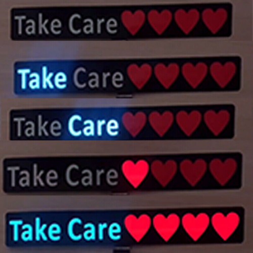 Take Care Glow Panel Electric Marker Lamp Car Windshield Banner Sticker Light - Picture 5 of 5