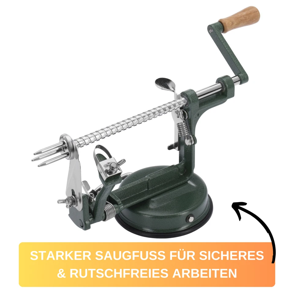 Thiru Apfelschäler Apfeltraum Premium aus rostfreiem Edelstahl mit Kurbel - Bild 3 von 4