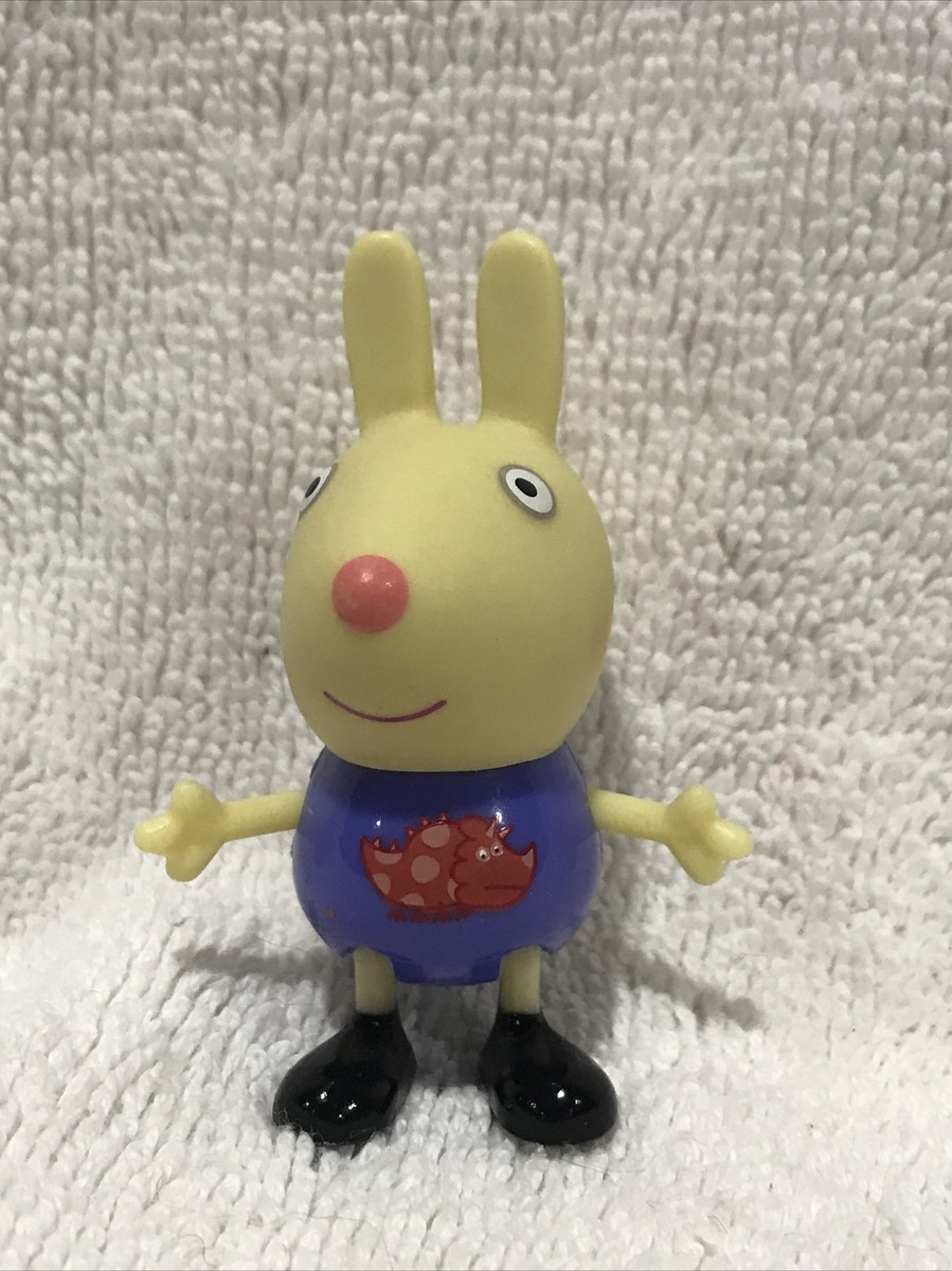 Peppa Pig Friend Rebecca Rabbit W/ Triceratops Purple Shirt Figure