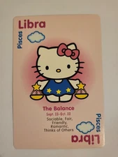 Hello Kitty What's Your Sign SINGLE Rummy Card Game Astrology Zodiac Libra