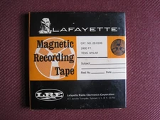 Lafayette Magnetic Recording Tape 7 Inch Cat No 28-0108 2400 FT Sealed