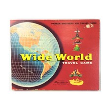 Parker Bros Boardgame Wide World 1957 Ed Box Fair/VG 