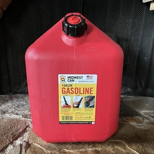 MIDWEST CAN COMPANY 5610 5-Gallon Gas Can Fuel Container Jug w/Quick-Flow Spout