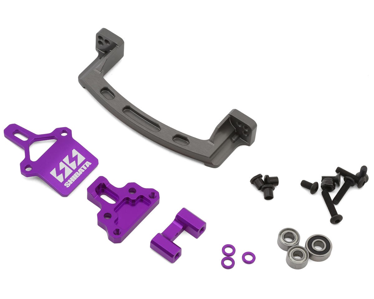 SHIBATA GRK ローター&キャリパー パープル Shibata GRK5-R Aluminum Steering Bellcrank Set (Purple) [GRK