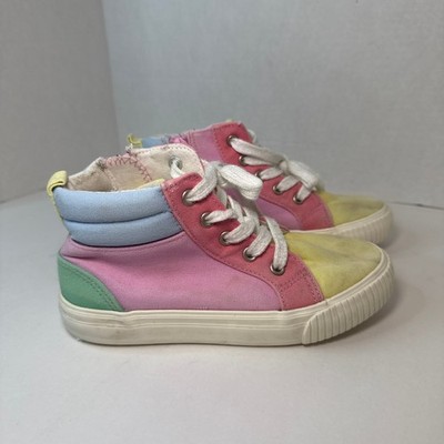 Cat & Jack Toddler Girls Nabi Colorblock Lace Up Zip Sneakers Pastel Size 12