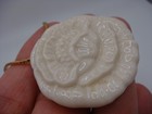 VINTAGE SIGNED LENOX NECKLACE PORCELAIN ROSE PENDANT ESTATE — photo 2