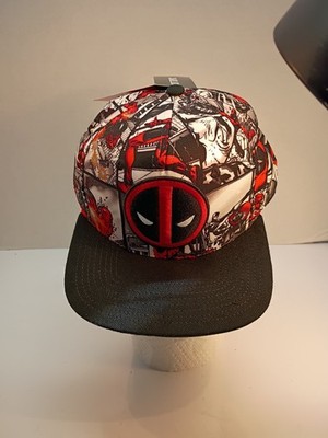 Marvel Comic Dead Pool Logo All Over Snapback New with Tag Baseball Cap Hat