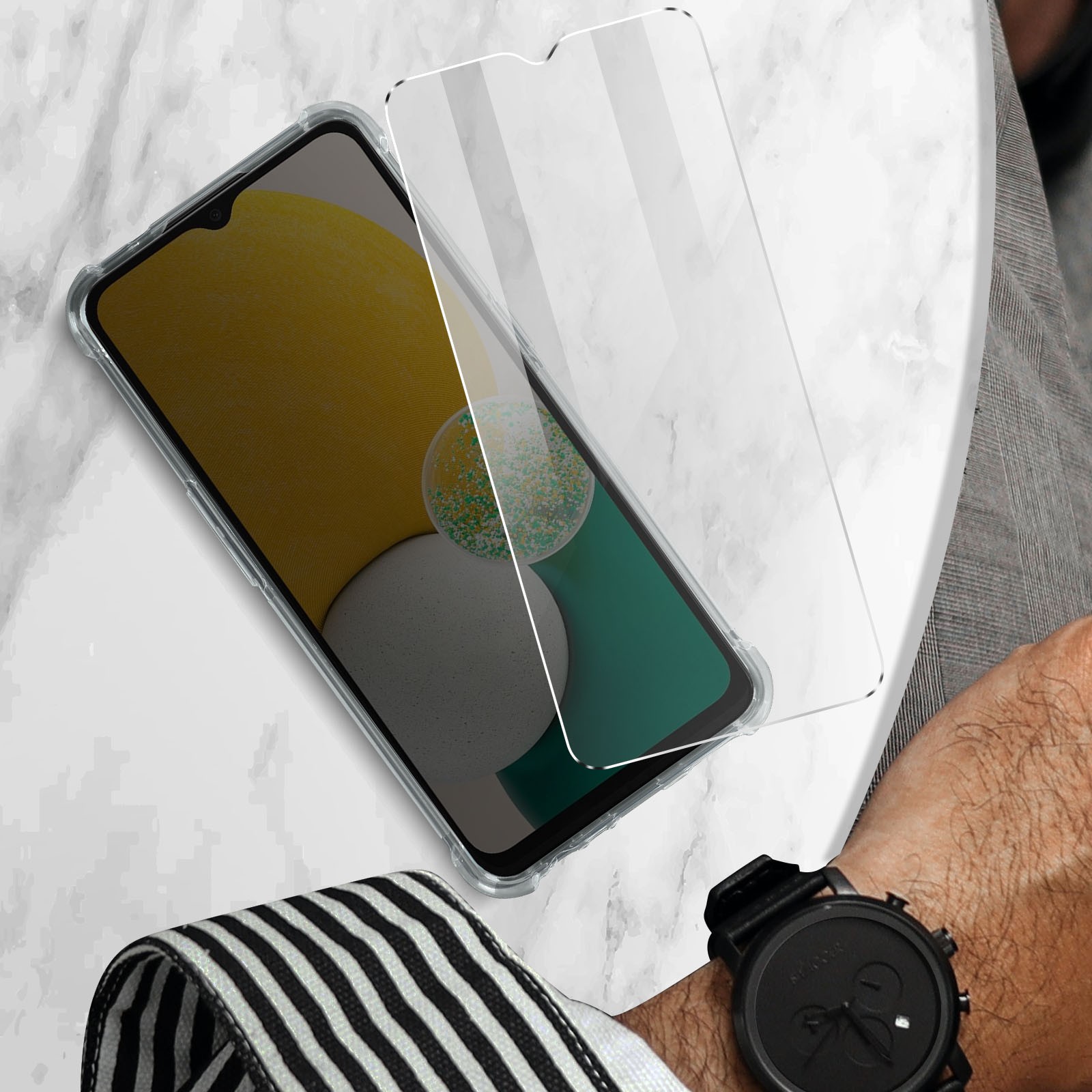 Housse de protection premium avec film d'écran pour Galaxy A04s - 4