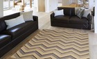 Modern Gray Ivory Area Rug 2x4 Oval Striped Multi Carpet - Actual Size 2'7"x4'2" — photo 5