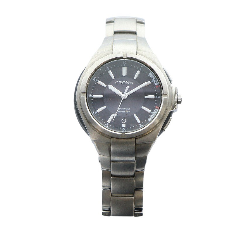 トヨタ CROWN 腕時計 A19200 Toyota Crown A19200 Key Integrated Watch smart Quartz Black