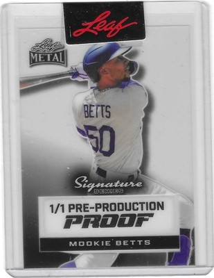 MOOKIE BETTS 2024 Leaf Metal Signature Series 1/1 Pre-Production Proof    