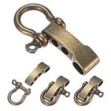 4-Pack Paracord Bracelet Shackle Buckle O Type [Bronze, Flat Head]
