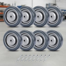 8Pcs Shopping Cart Replacement Wheels, 5" Cart Replacement Casters